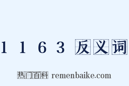 1163反义词是什么意思的图片